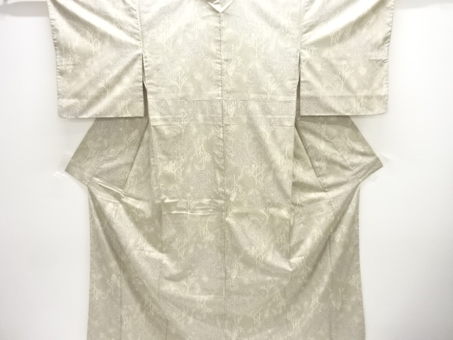 JAPANESE KIMONO / ANTIQUE KIMONO / SILK / OSHIMA TSUMUGI / DYED / TREES